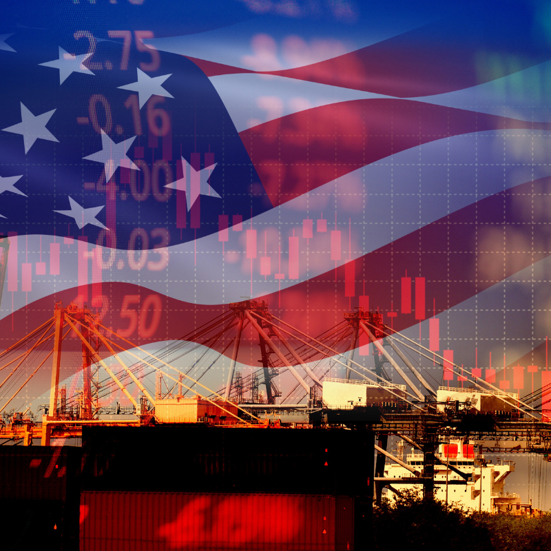 global trade, us flag