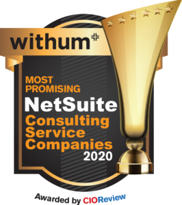 Image of Most Promising NetSuite Consulting Service Companies 2020 award.