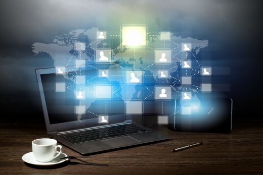 Image of media being shared across the digital workspace