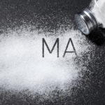 Salt shaker with MA, representing the state of Massachusetts.