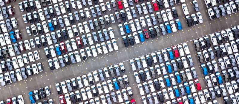 several cars on lot