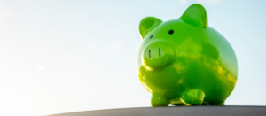 green piggy bank