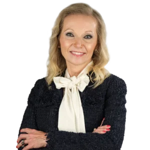 Isabelle Bibet-Kalinyak, a business women smiling in a headshot.