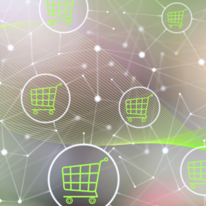 green shopping carts depicting ecommerce