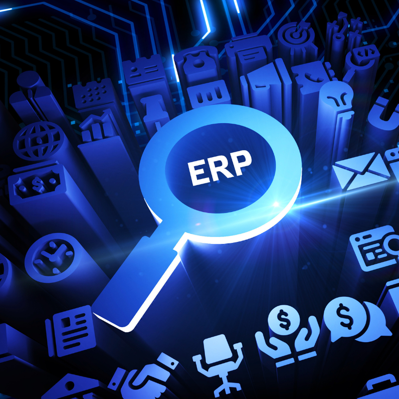 Business, Technology, Internet and network concept. Enterprise resource planning ERP concept.