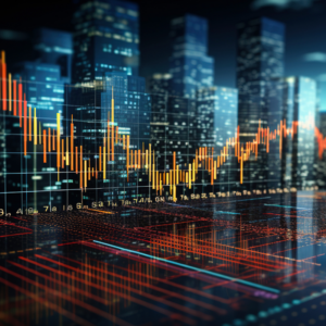 Stock market or forex trading graph in graphic concept suitable for financial investment, economic trends, or fair value.