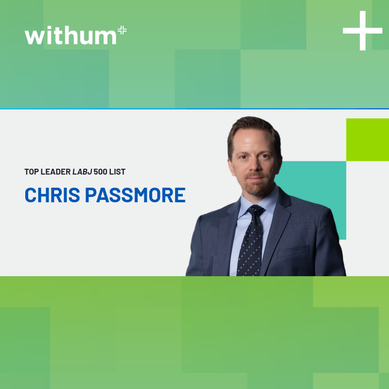 Chris Passmore Named Top Leader on Los Angeles Business Journal List for Third Consecutive Year