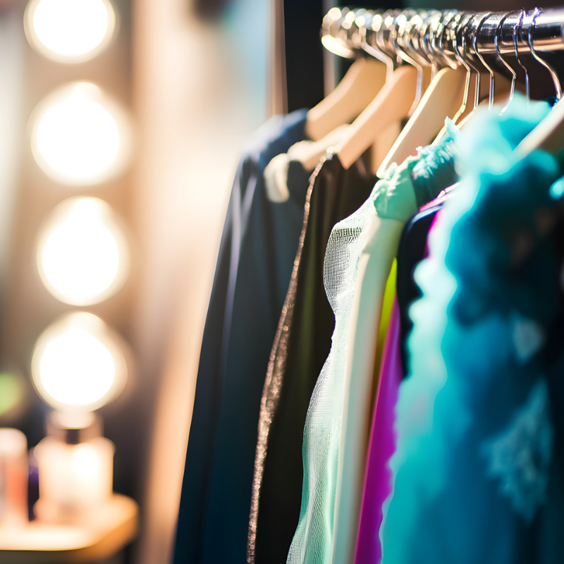 an entertainers wardrobe backstage