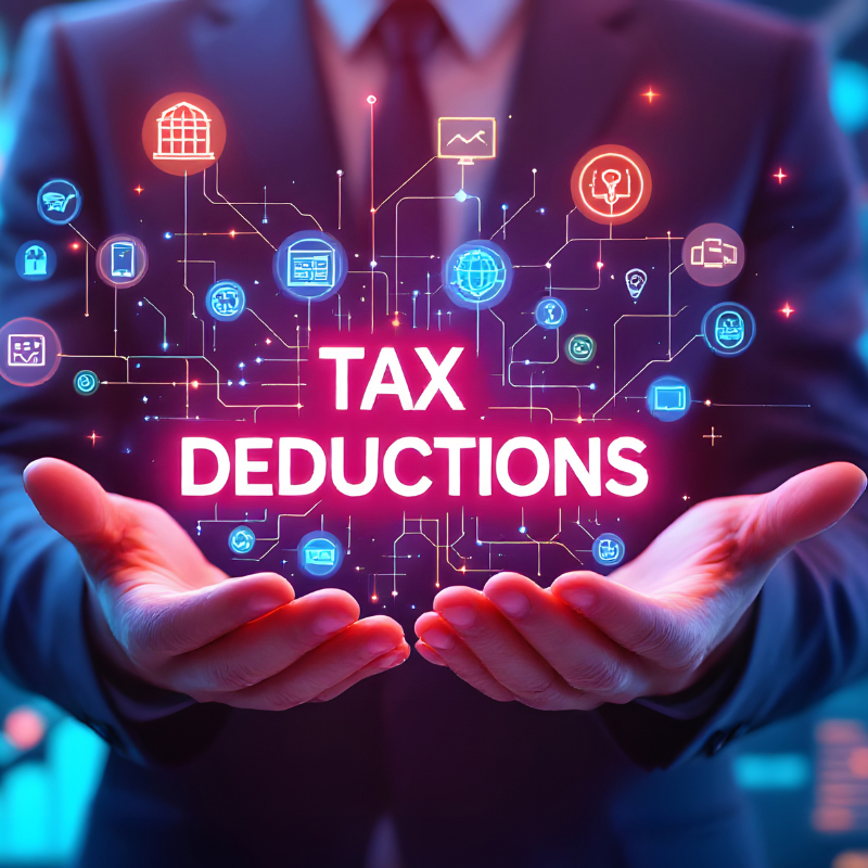 Tax Deductions Digital Concept, Financial Planning and Tax Benefits for NJ QSBS