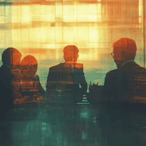 partnership sitting in a conference room