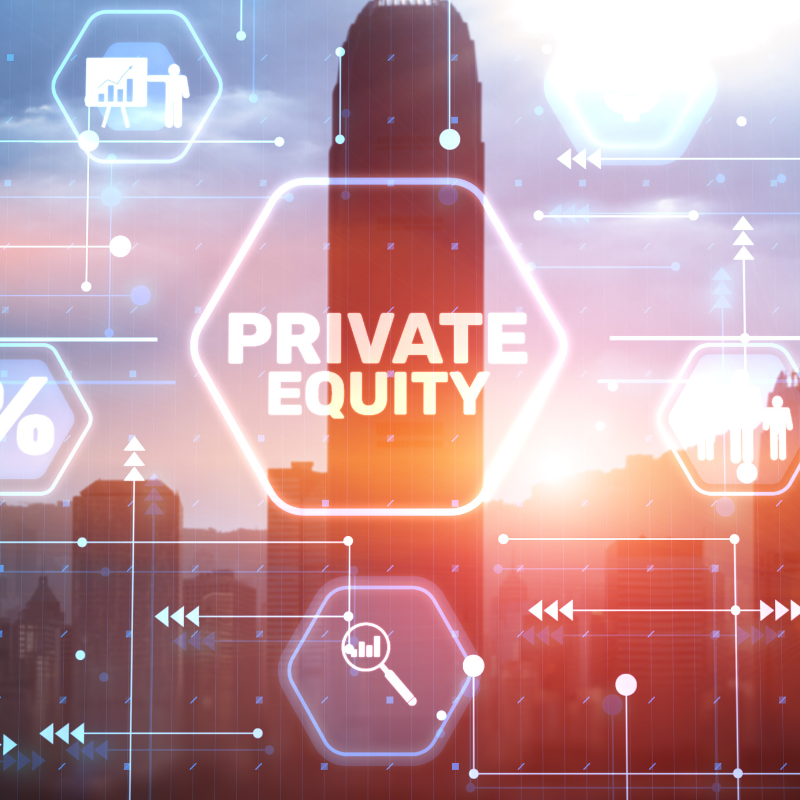 private equity with city background