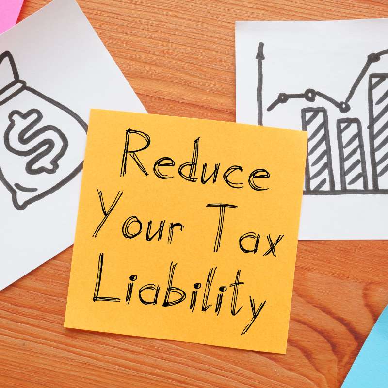 post-it note with reduce your tax liability