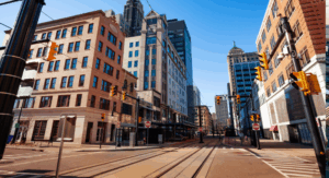 Buffalo, New York city streets scene