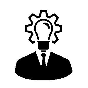 Icon for Deep Expertise, person's image till shoulder with head as a bulb image