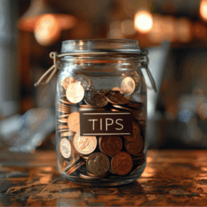 tip jar at a local business
