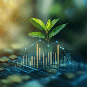 Finance and money technology background concept of crypto prosperity and asset management