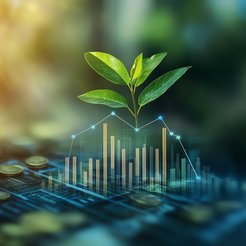 Finance and money technology background concept of crypto prosperity and asset management