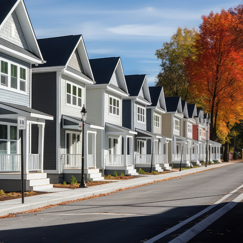 affordable housing, houses in a row
