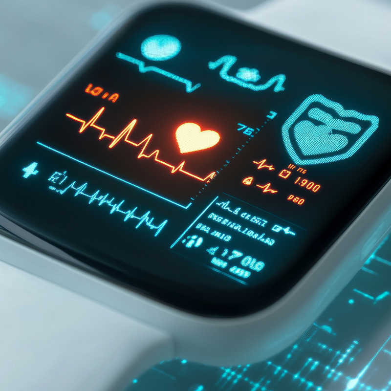 smartwatch displaying digital health