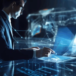 businessman using artificial intelligence