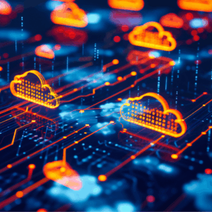 digital cloud computing concept