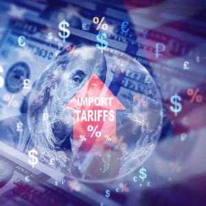 United States government collecting import tariffs.