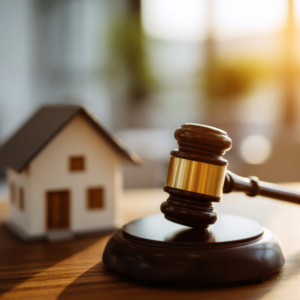 Real Estate Auction and Property Law Concept