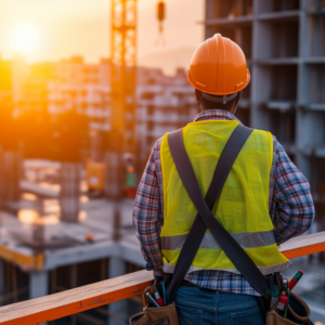 Construction engineer or worker on a construction site.