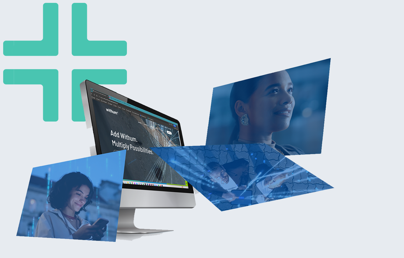 desktop computer with screenshot so withum.com site