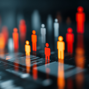 people icons representing different user roles and permissions.