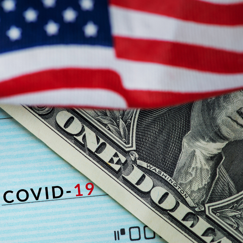 us flag and covid era tax refund check