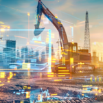 construction excavator with data analytics background