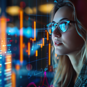 a woman certified public accountant reviewing tokenized stocks.