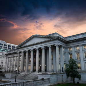 Exterior of United States Department of Treasury