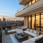 new york city penthouse overlooking the high rise buildings